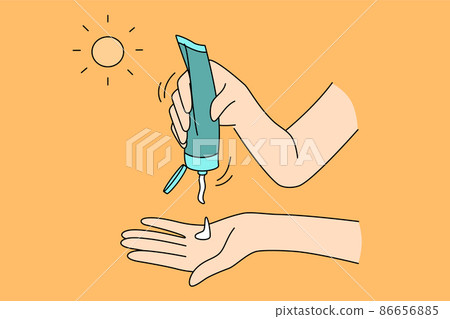 Protection from sun during summer concept 86656885