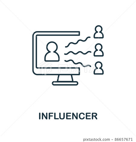 Influencer icon. Line element from social media marketing collection. Linear Influencer icon sign for web design, infographics and more. 86657671