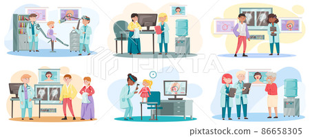 Otology doctor with patient. Otorhinolaryngology healthcare medicine or otolaryngology diseases 86658305