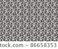 Seamless plant pattern monochrome 86658353