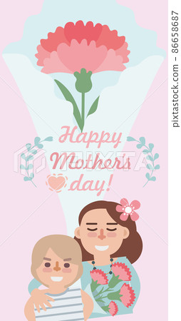 母親節送禮插圖, 適用於各種平面設計及廣告應用 86658687