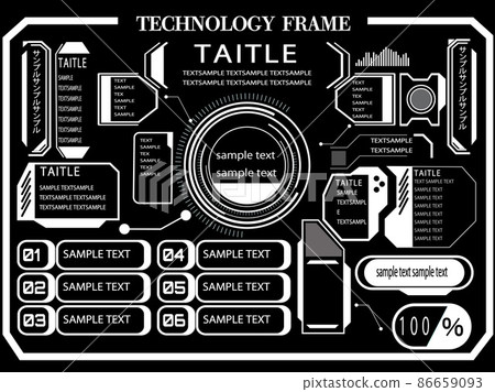 Technology frame 2 - Stock Illustration [86659093] - PIXTA
