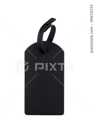 black matte blank leather tag mockup isolated on white background black matte blank leather tag mockup isolated on white background 86659255