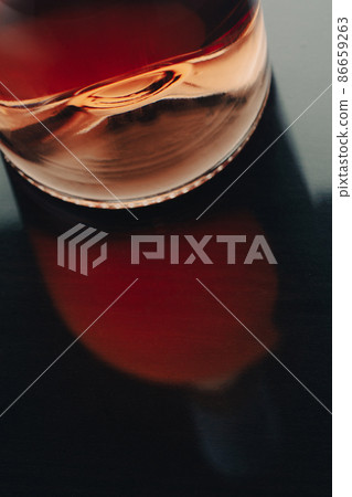 closeup of a rose wine bottle punt with reflection closeup of a rose wine bottle punt with reflection 86659263