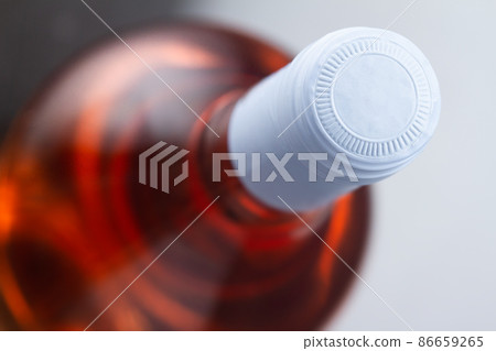 top view of rose wine bottle cap enclosure top view of rose wine bottle cap enclosure 86659265