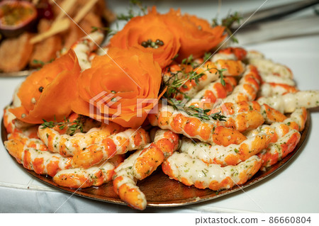 Plenty of cooked Shimps or Scarlet shrimps using for background. Plenty of cooked Shimps or Scarlet shrimps using for background. 86660804