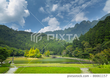 台灣，高山湖泊，明池，森林，台湾、高山湖、明池、森林、Taiwan, alpine lakes, 86661157
