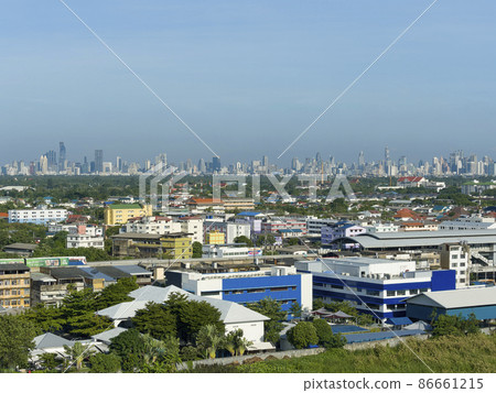 Thailand Bangkok skyscrapers distant view / Bangkok, Thailand 86661215