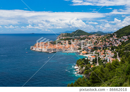 Croatia Dubrovnik Old Town Cityscape and Adriatic Sea 86662018