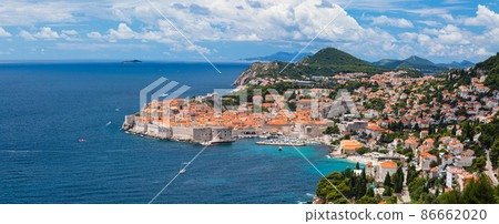 Croatia Dubrovnik Old Town Cityscape and Adriatic Sea 86662020