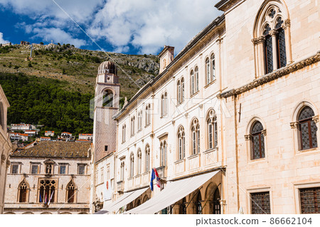 Croatia Dubrovnik Old Town Cityscape and Clock Tower 86662104