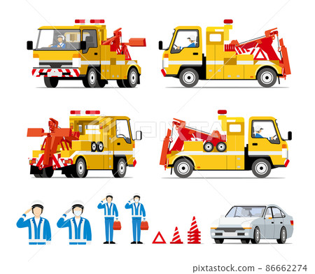 拖車, 道路服務, 拖車, 工作人員, 插圖, 設置 86662274