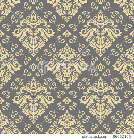 Orient Damask Seamless Vector Background With Arabesques Orient Damask Seamless Vector Background With Arabesques 86662300