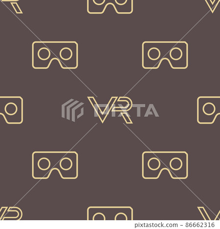 Seamless Vector Modern Pattern With VR Logos 86662316