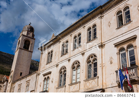 Clock tower in the old town of Dubrovnik, Croatia Clock tower in the old town of Dubrovnik, Croatia 86663741