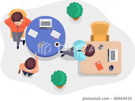Business office connection working concept.... - Stock Illustration ...