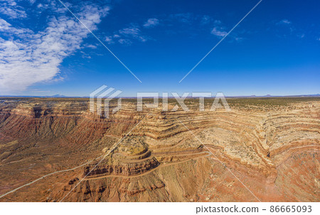 View on Moki Dugway near Monument Valley in Utah in winter 86665093