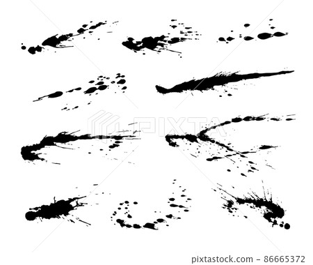 Splash dripping ink, vigorous splash decoration set 86665372