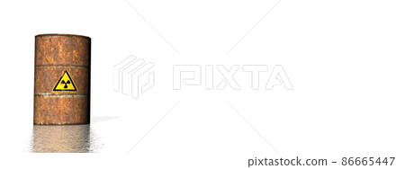 One metallic toxic logo barrel - 3D render One metallic toxic logo barrel - 3D render 86665447