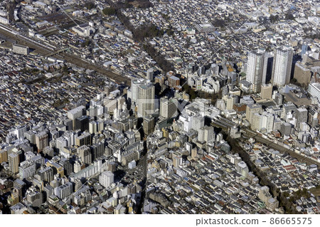 中央線三鷹站附近鳥瞰圖 86665575