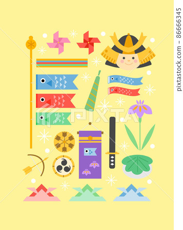 兒童節插圖的卡片設計和海報 86666345