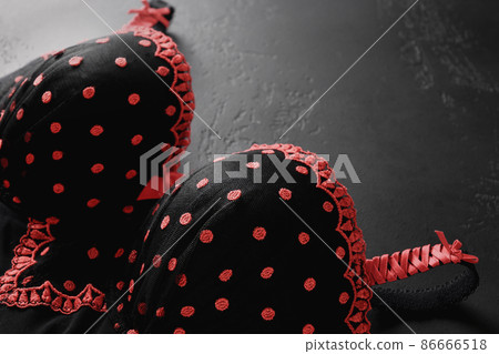 Black bustier underwear for romantic dating and Valentine's day. 86666518