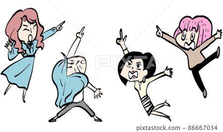 驚訝和關注的女性 驚訝和關注的女性 86667034