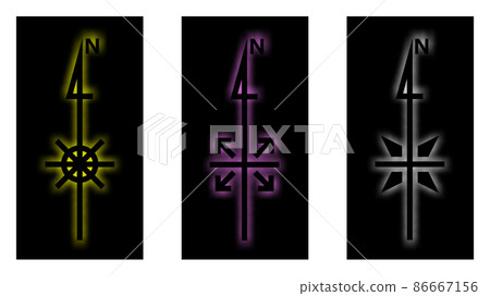 Illustration of directional mark indicating... - Stock Illustration ...