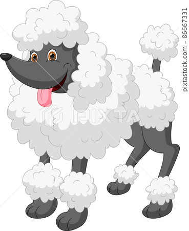 cute dog cartoon isolated on white background cute dog cartoon isolated on white background 86667331