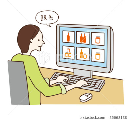 第六產業化第六產業商業化加工插圖婦女 86668188