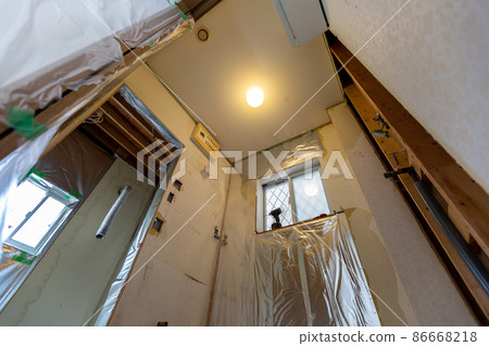 Home remodeling washroom demolition work 86668218