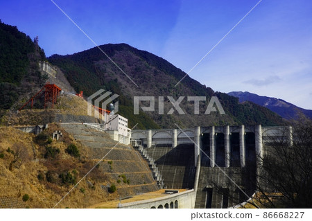 Nara Kawakami Village Otaki Dam distant view 86668227
