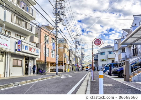 Yokohama cityscape around JR Kikuna Station 86668660
