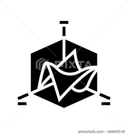 3d graph glyph icon vector illustration 3d graph glyph icon vector illustration 86669539