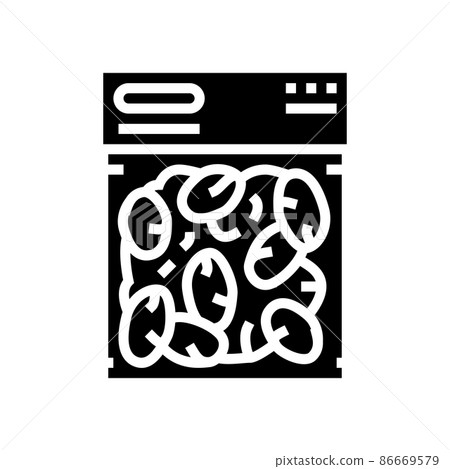 oyster frozen glyph icon vector illustration 86669579