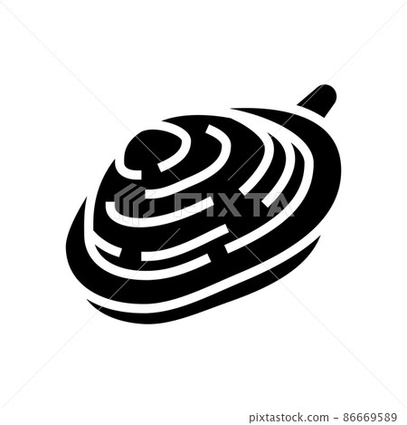 soft-shell clam glyph icon vector illustration 86669589