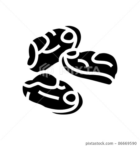 peeled mussel glyph icon vector illustration peeled mussel glyph icon vector illustration 86669590
