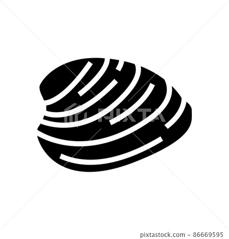 ocean quahog clam glyph icon vector illustration ocean quahog clam glyph icon vector illustration 86669595