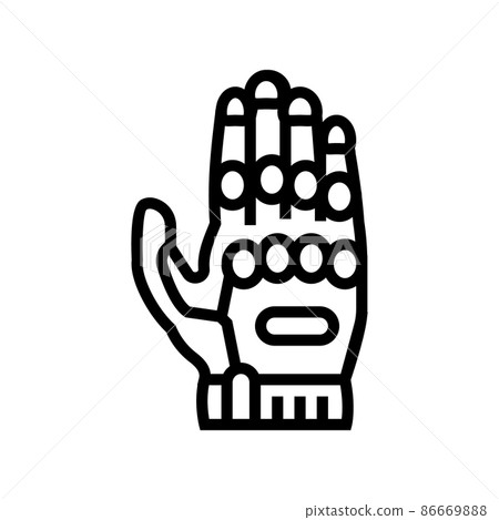 glove motorcycle line icon vector illustration 86669888
