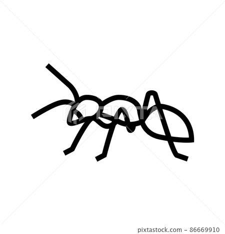 ant insect line icon vector illustration 86669910