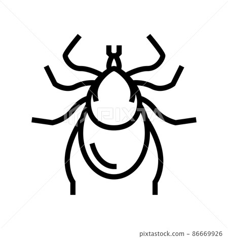 tick insect line icon vector illustration 86669926
