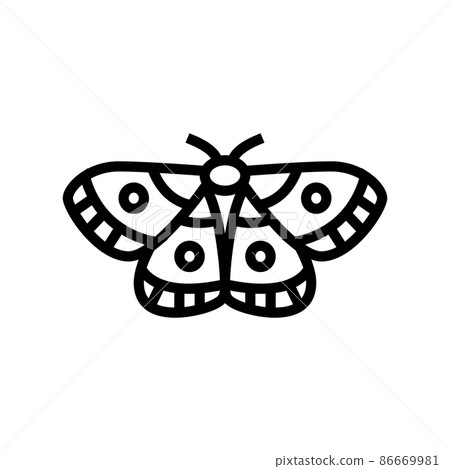moth insect line icon vector illustration moth insect line icon vector illustration 86669981