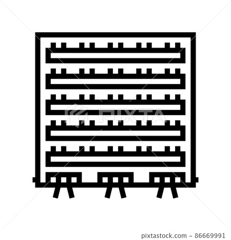 apartment house line icon vector illustration 86669991