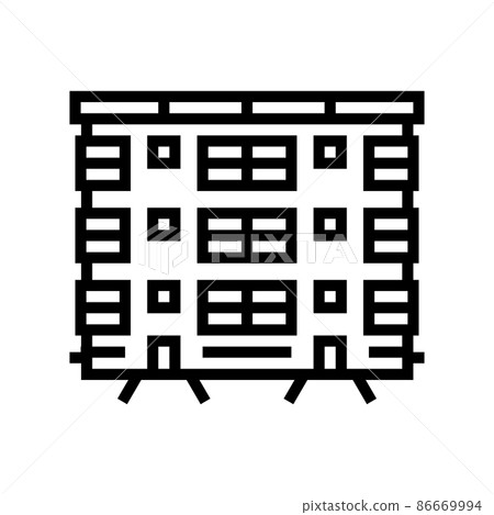 co-op house line icon vector illustration co-op house line icon vector illustration 86669994