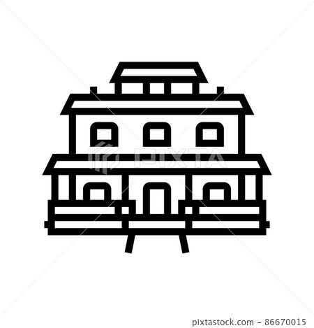 craftsman house line icon vector illustration craftsman house line icon vector illustration 86670015