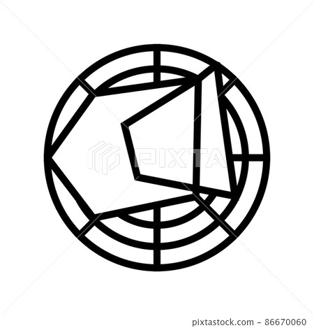radar chart line icon vector illustration radar chart line icon vector illustration 86670060