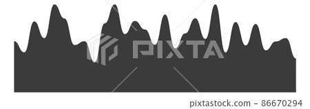 Area chart icon. Black volume level graph Area chart icon. Black volume level graph 86670294