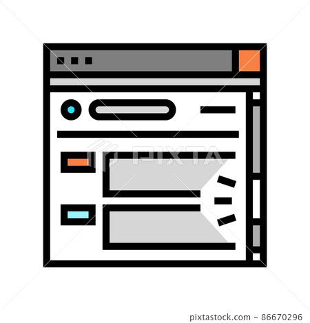 web page scroll color icon vector illustration web page scroll color icon vector illustration 86670296