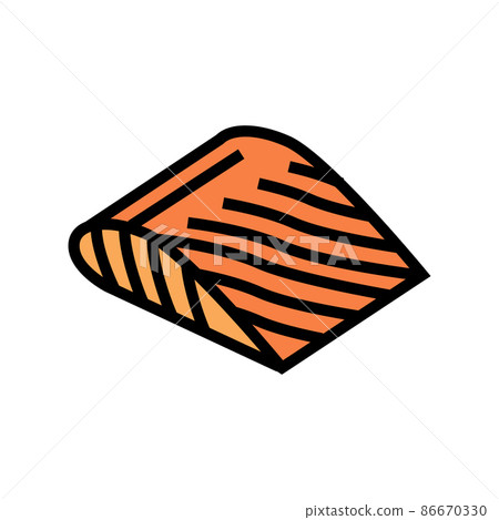 fillet salmon color icon vector illustration - Stock Illustration ...