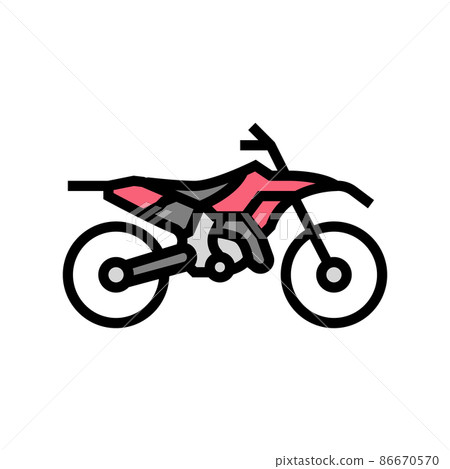 dirtbike motorcycle color icon vector illustration 86670570